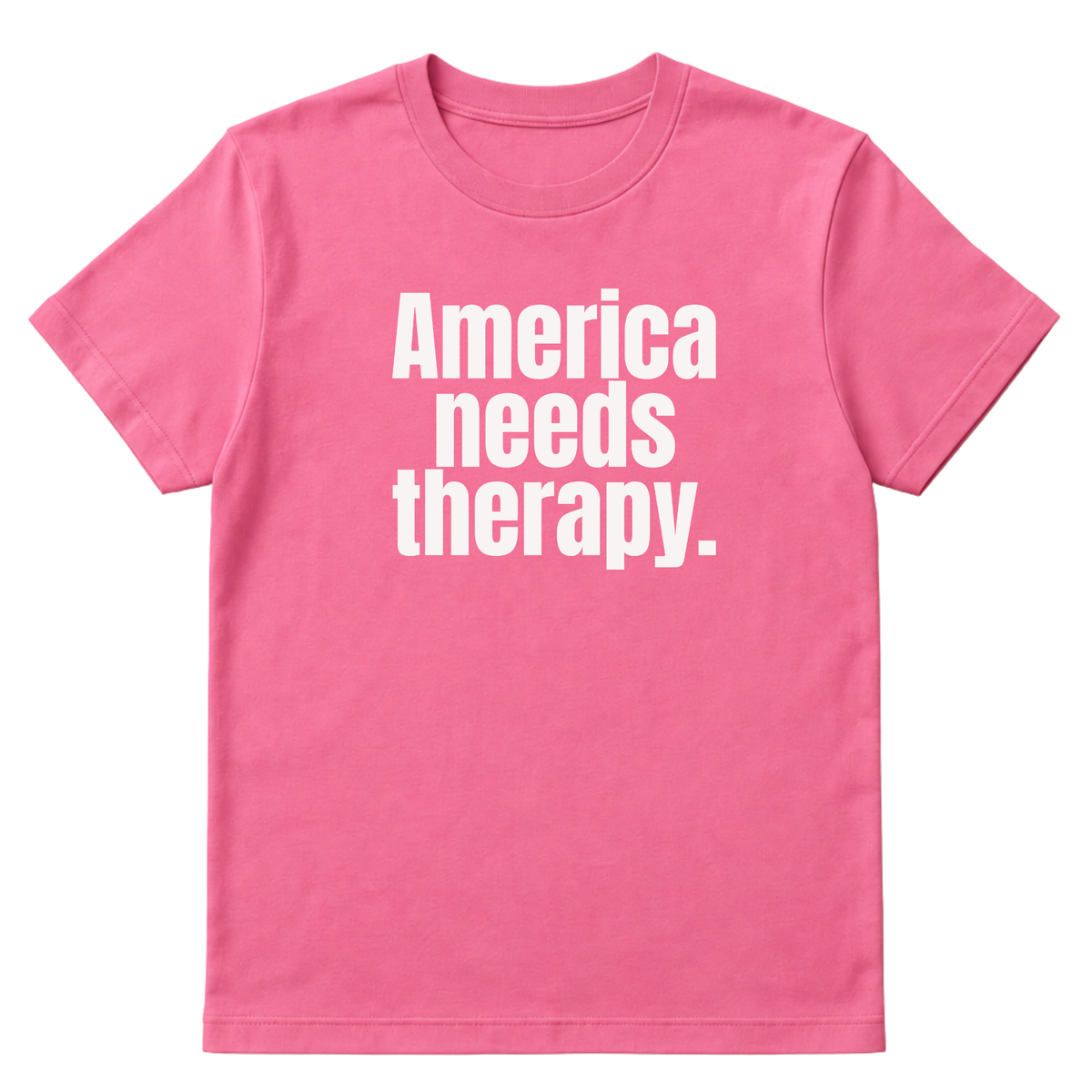 America Needs Therapy Unisex Tee (original temp)-T-Shirt-The Original God Ain't Petty But I Am