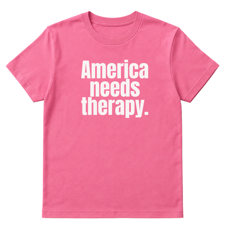 America Needs Therapy Unisex Tee (original temp)-T-Shirt-The Original God Ain't Petty But I Am