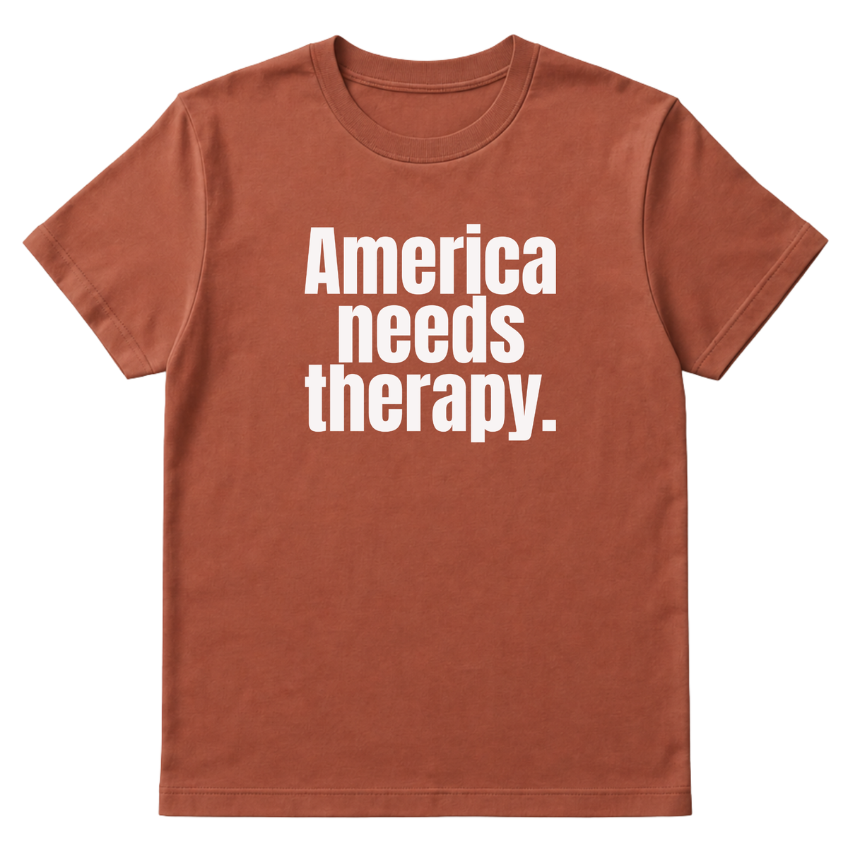 America Needs Therapy Unisex Tee (original temp)-T-Shirt-The Original God Ain't Petty But I Am