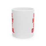 Black History is Not Optional Month Mug 11oz (White & Red)-Mug-The Original God Ain't Petty But I Am