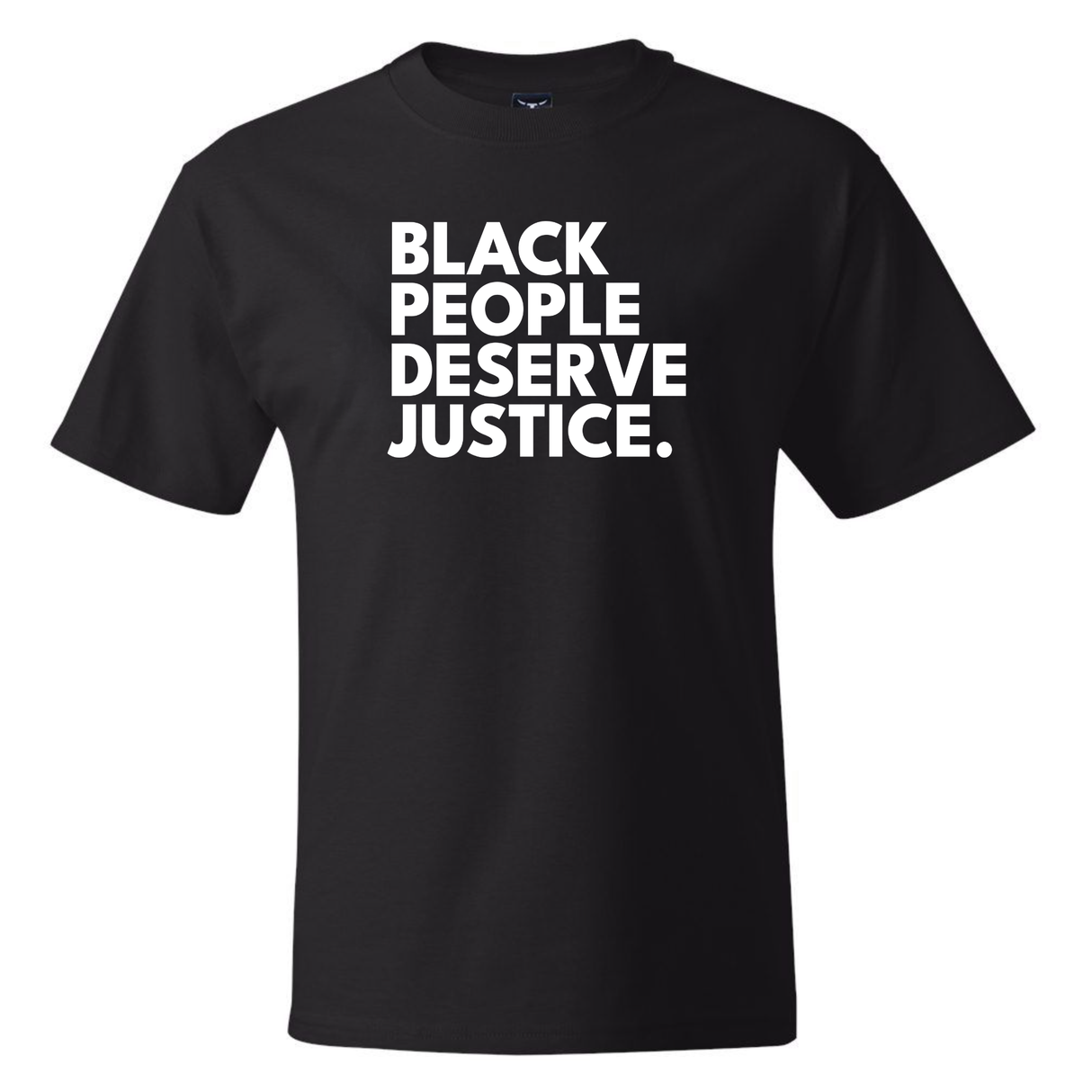 Black People Deserve Justice *BLACK TALL TEE* Unisex Tee-T-Shirt-The Original God Ain't Petty But I Am