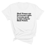 Black Women vote for everyone's rights. Everyone needs to start voting for Black Women Unisex Tee-T-Shirt-The Original God Ain't Petty But I Am