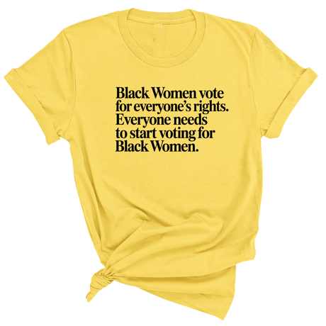 Black Women vote for everyone's rights. Everyone needs to start voting for Black Women Unisex Tee-T-Shirt-The Original God Ain't Petty But I Am