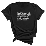 Black Women vote for everyone's rights. Everyone needs to start voting for Black Women Unisex Tee-T-Shirt-The Original God Ain't Petty But I Am
