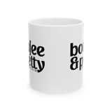 Boujee and Petty Mug 11oz (White & Black)-Mug-The Original God Ain't Petty But I Am