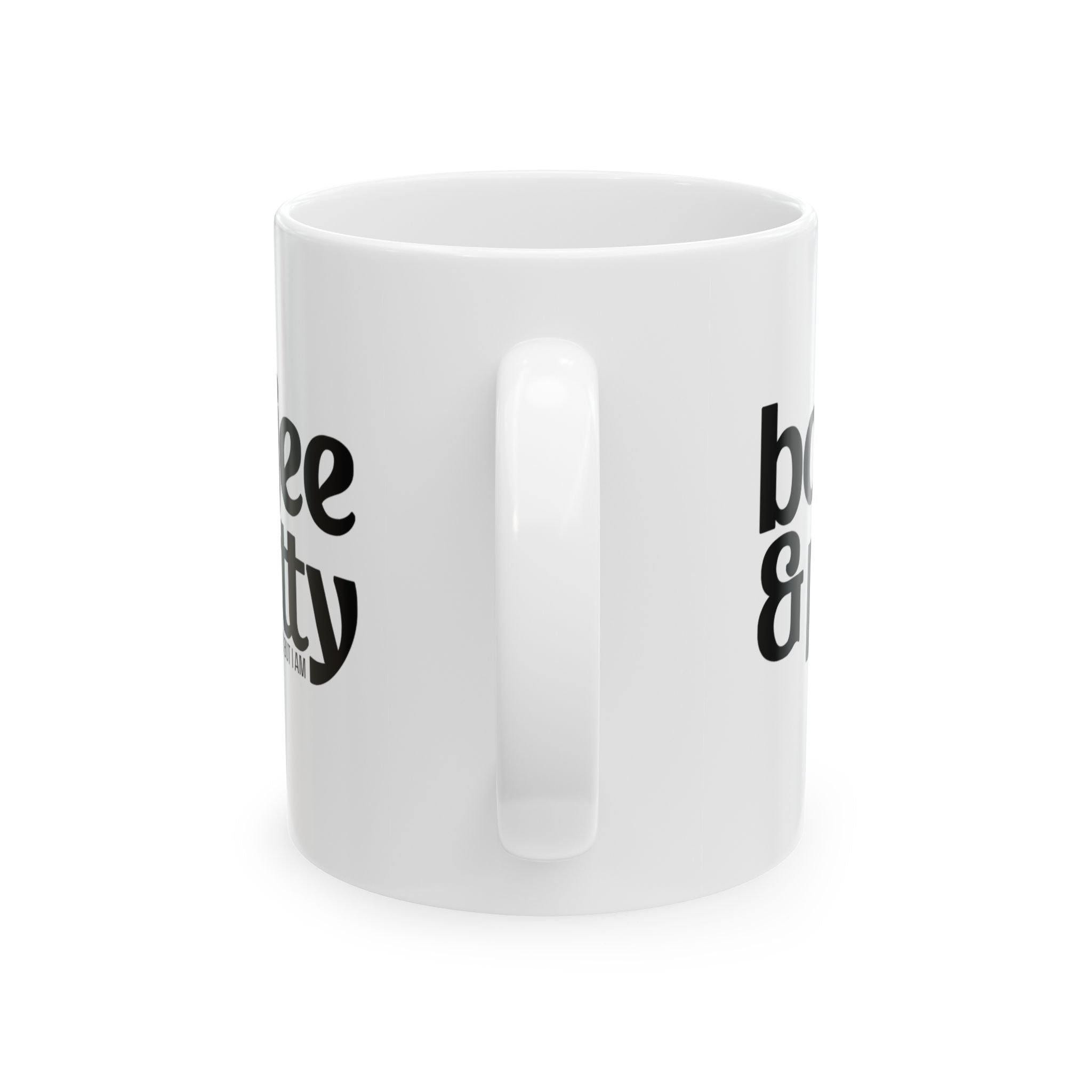 Boujee and Petty Mug 11oz (White & Black)-Mug-The Original God Ain't Petty But I Am