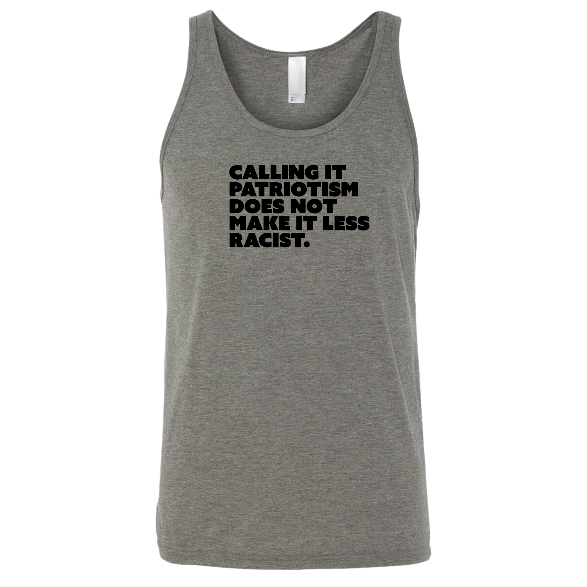 Calling It Patriotism Does Not Make It Less Racist Unisex Tank Top-T-Shirt-The Original God Ain't Petty But I Am