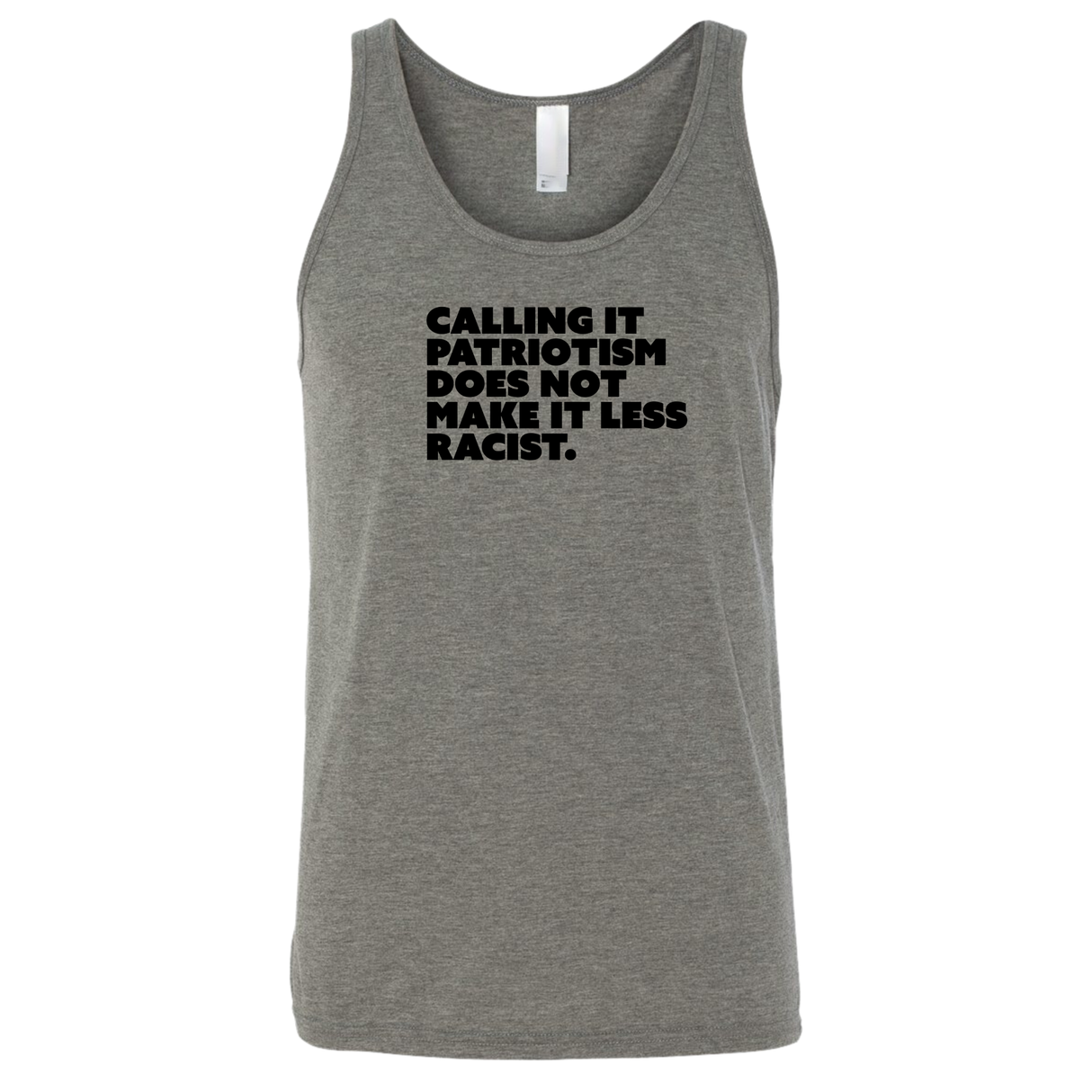 Calling It Patriotism Does Not Make It Less Racist Unisex Tank Top-T-Shirt-The Original God Ain't Petty But I Am