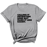 Calling It Patriotism Does Not Make It Less Racist Unisex Tee-T-Shirt-The Original God Ain't Petty But I Am