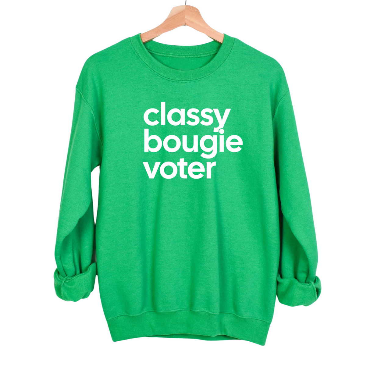 Classy Bougie Voter Unisex Sweatshirt-Sweatshirt-The Original God Ain't Petty But I Am