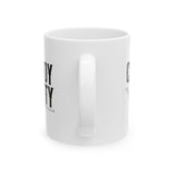 Cowboy Petty Mug 11oz (White & Black)-Mug-The Original God Ain't Petty But I Am