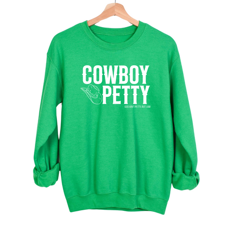 Cowboy Petty Unisex Sweatshirt-Sweatshirt-The Original God Ain't Petty But I Am