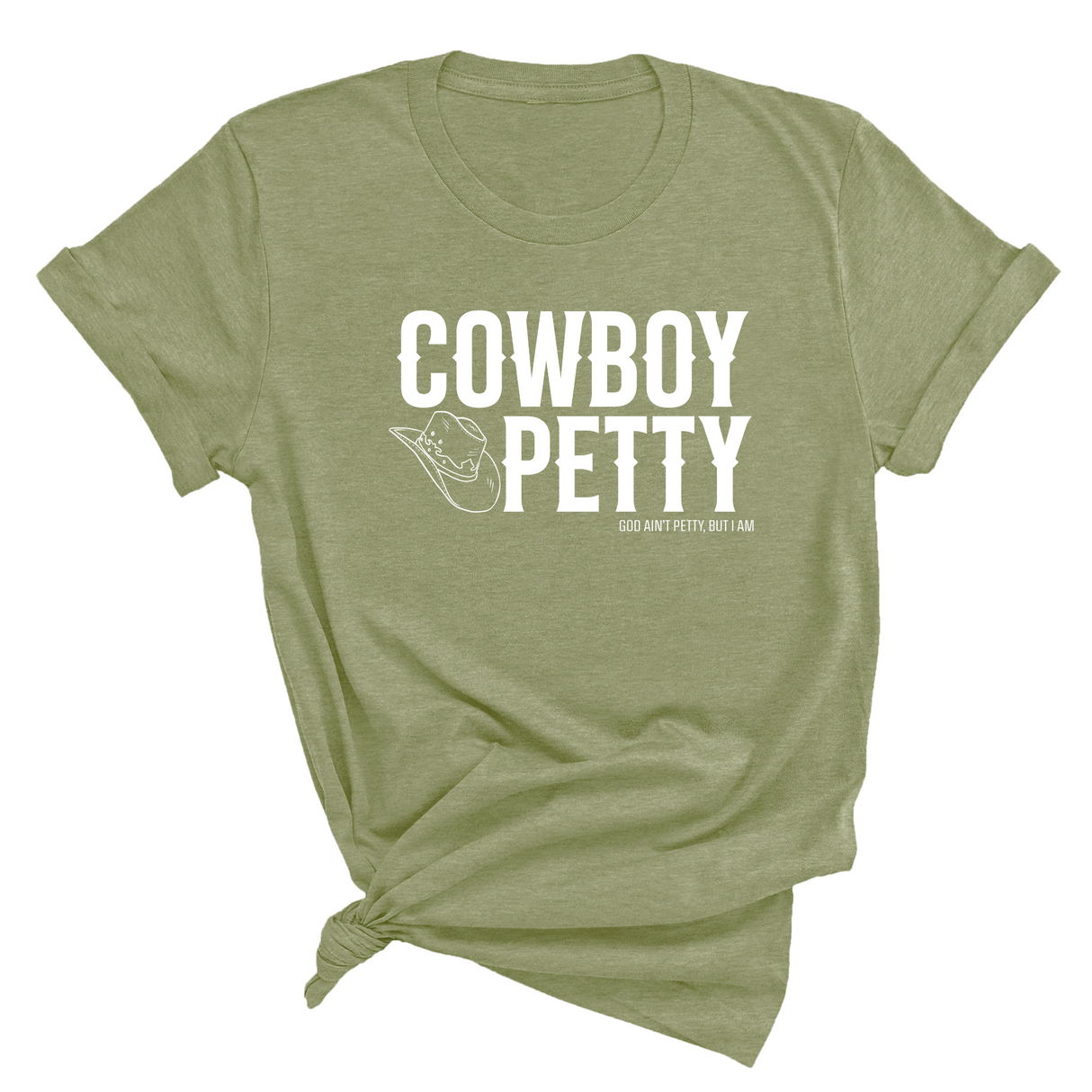 Cowboy Petty Unisex Tee-T-Shirt-The Original God Ain't Petty But I Am