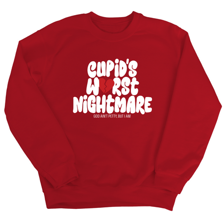 Cupid's Worst Nightmare Unisex Sweatshirt-Sweatshirt-The Original God Ain't Petty But I Am