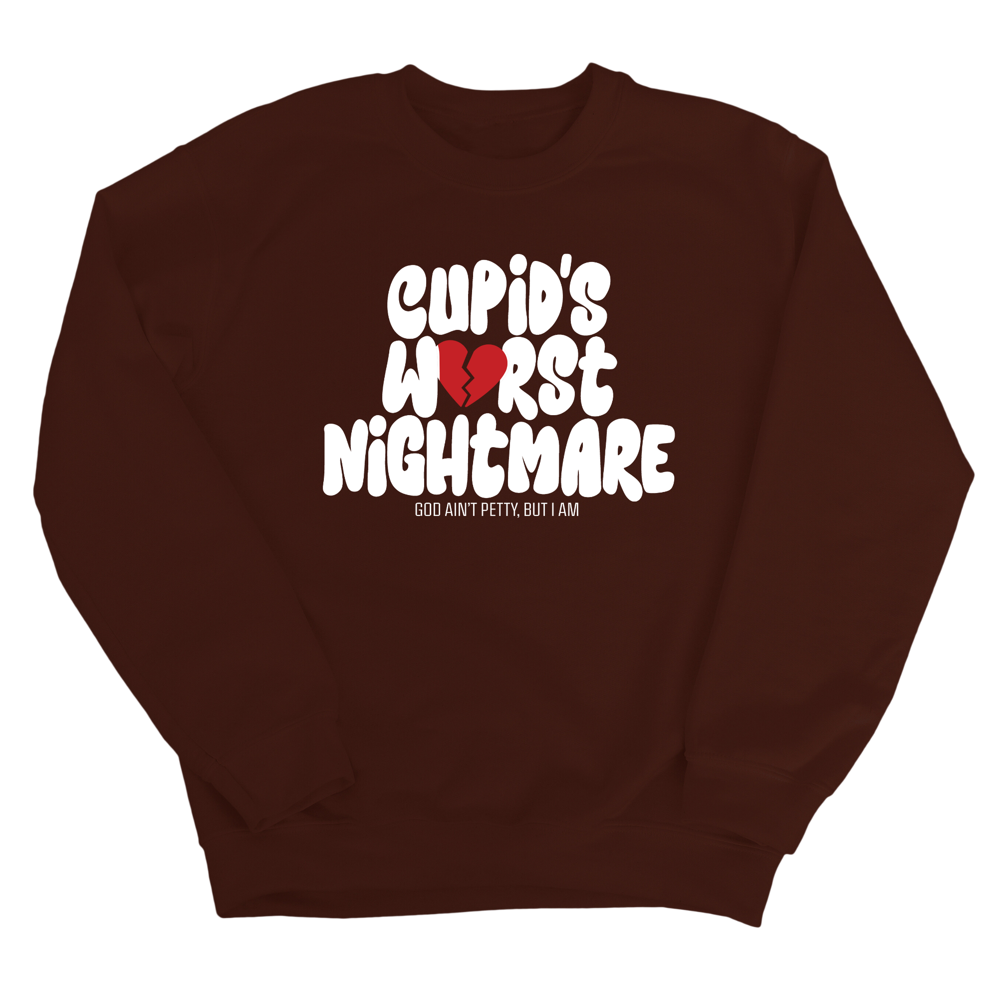Cupid's Worst Nightmare Unisex Sweatshirt-Sweatshirt-The Original God Ain't Petty But I Am
