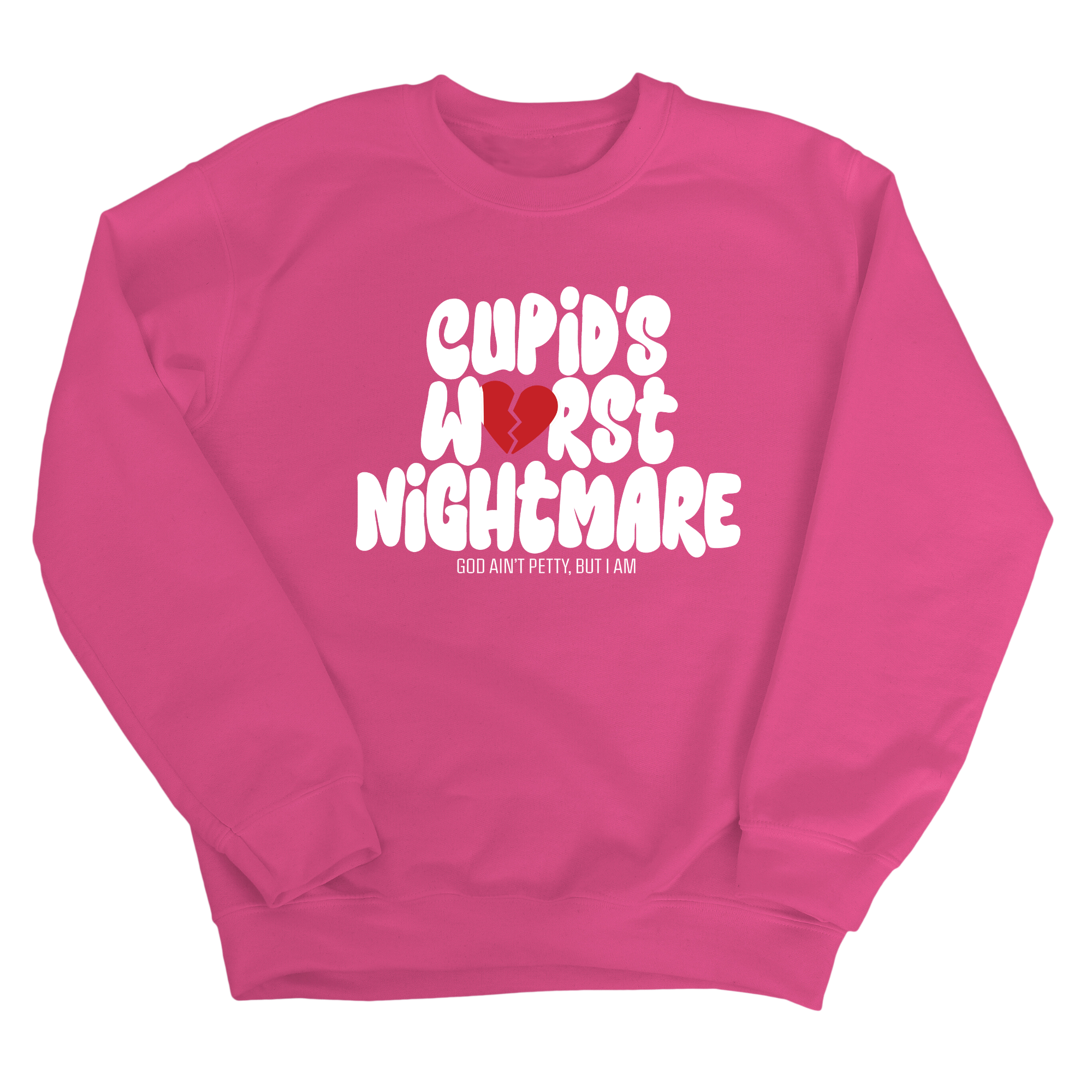 Cupid's Worst Nightmare Unisex Sweatshirt-Sweatshirt-The Original God Ain't Petty But I Am