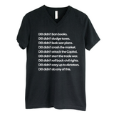 DEI Didn’t Do Any of This *BLACK V-NECK* Unisex Tee-T-Shirt-The Original God Ain't Petty But I Am