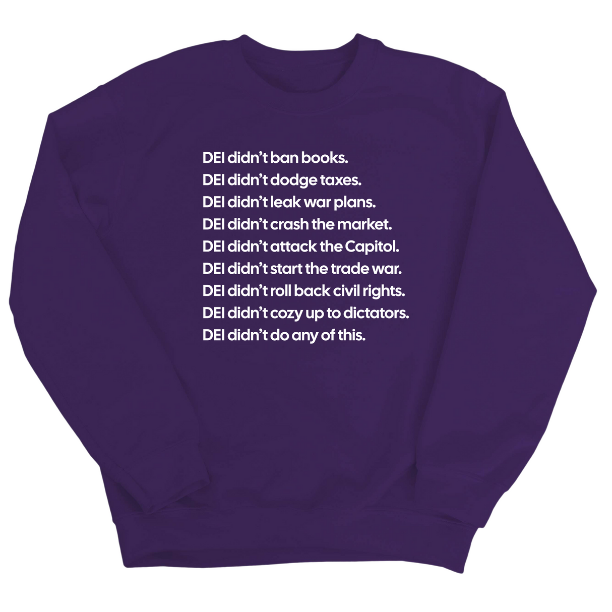 DEI Didn’t Do Any of This Unisex Sweatshirt-Sweatshirt-The Original God Ain't Petty But I Am