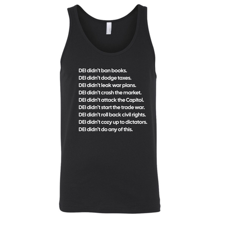 DEI Didn’t Do Any of This Unisex Tank Top-T-Shirt-The Original God Ain't Petty But I Am