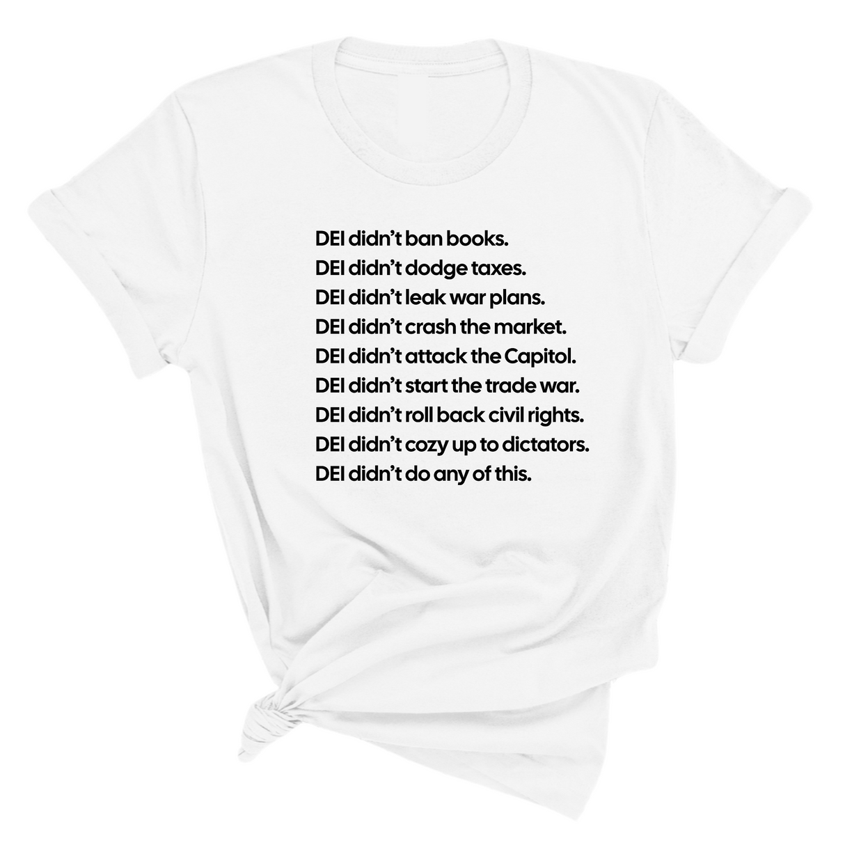 DEI Didn’t Do Any of This Unisex Tee-T-Shirt-The Original God Ain't Petty But I Am