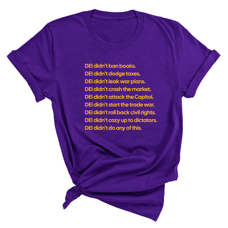 DEI Didn’t Do Any of This Unisex Tee-T-Shirt-The Original God Ain't Petty But I Am