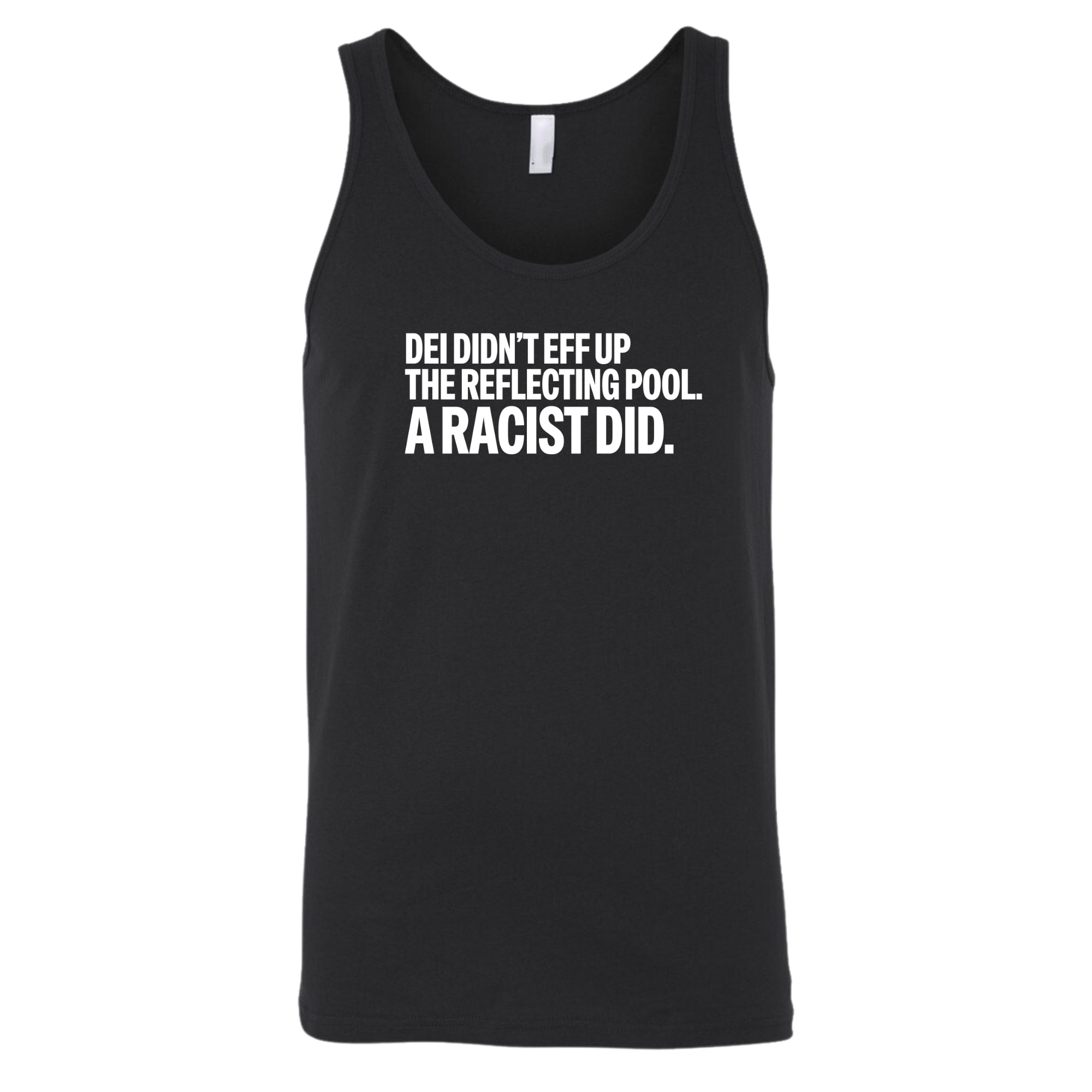 DEI didn't eff up the reflecting pool. A RACIST DID Unisex Tank Top-T-Shirt-The Original God Ain't Petty But I Am