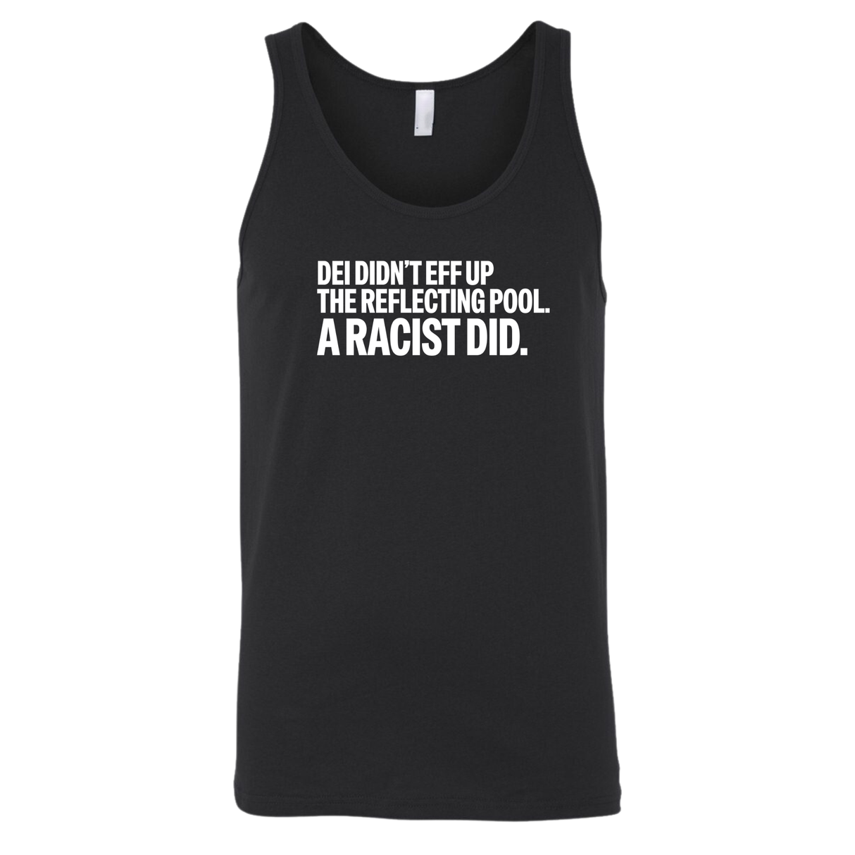 DEI didn't eff up the reflecting pool. A RACIST DID Unisex Tank Top-T-Shirt-The Original God Ain't Petty But I Am