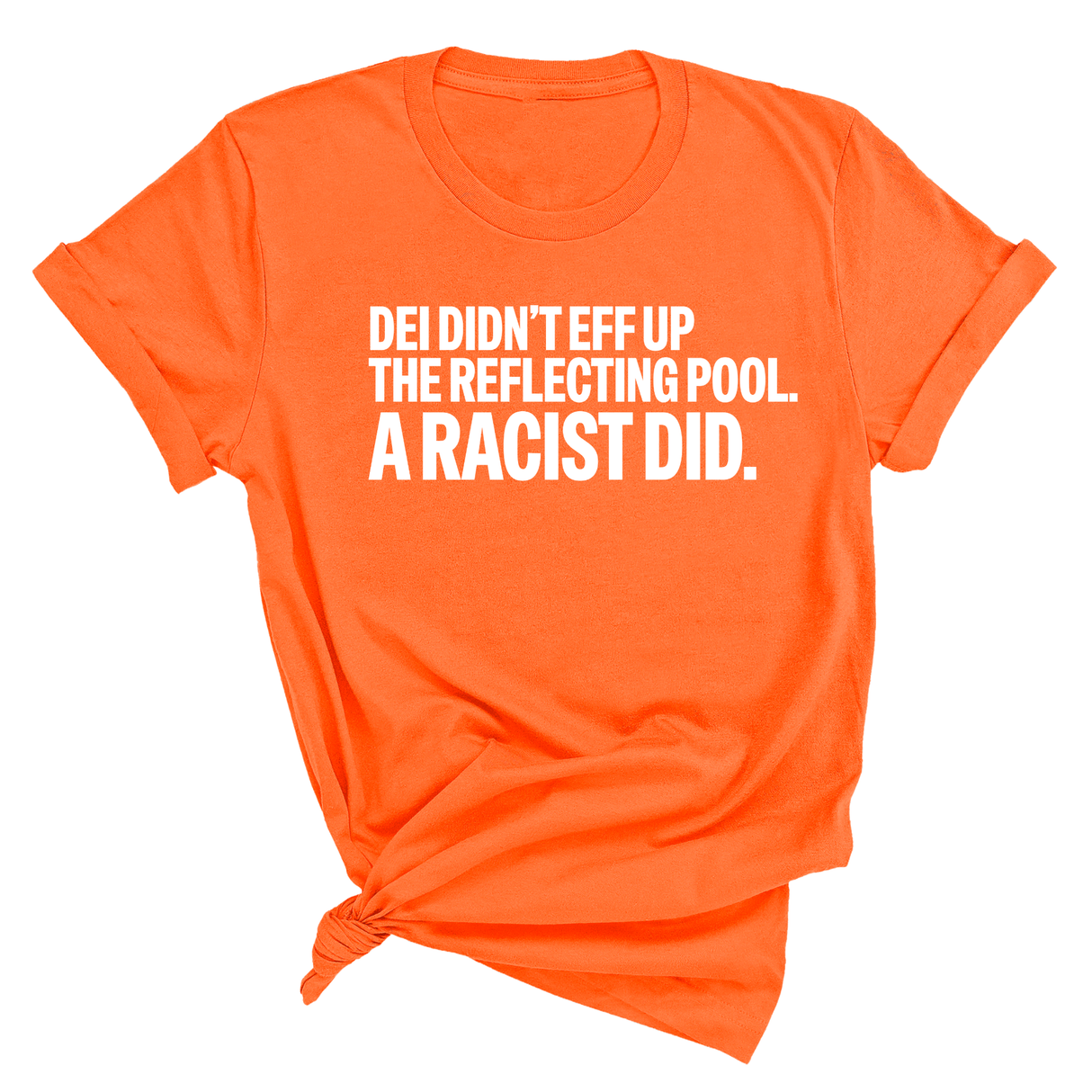 DEI didn't eff up the reflecting pool. A RACIST DID Unisex Tee-T-Shirt-The Original God Ain't Petty But I Am