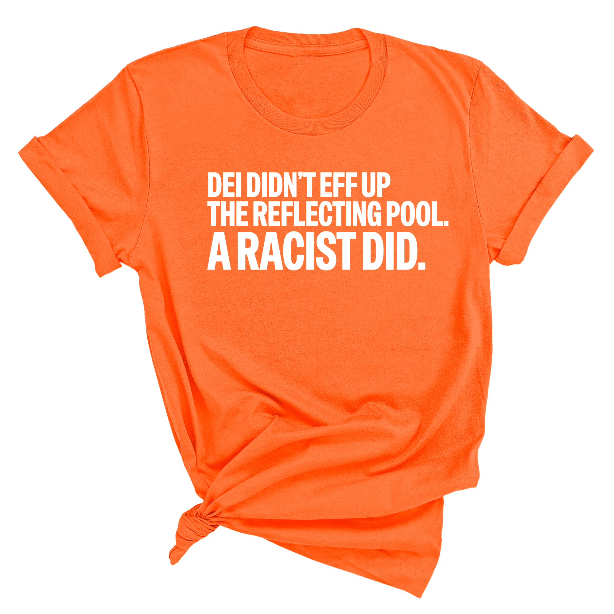 DEI didn't eff up the reflecting pool. A RACIST DID Unisex Tee-T-Shirt-The Original God Ain't Petty But I Am