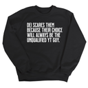 DEI scares them because their choice will always be the unqualified YT guy Unisex Sweatshirt-Sweatshirt-The Original God Ain't Petty But I Am