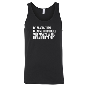 DEI scares them because their choice will always be the unqualified YT guy Unisex Tank Top-T-Shirt-The Original God Ain't Petty But I Am
