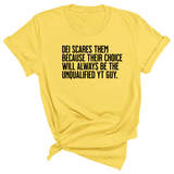 DEI scares them because their choice will always be the unqualified YT guy Unisex Tee-T-Shirt-The Original God Ain't Petty But I Am