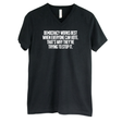 Democracy works best when Everyone can Vote. That's why they're trying to stop it *BLACK V-NECK* Unisex Tee-T-Shirt-The Original God Ain't Petty But I Am