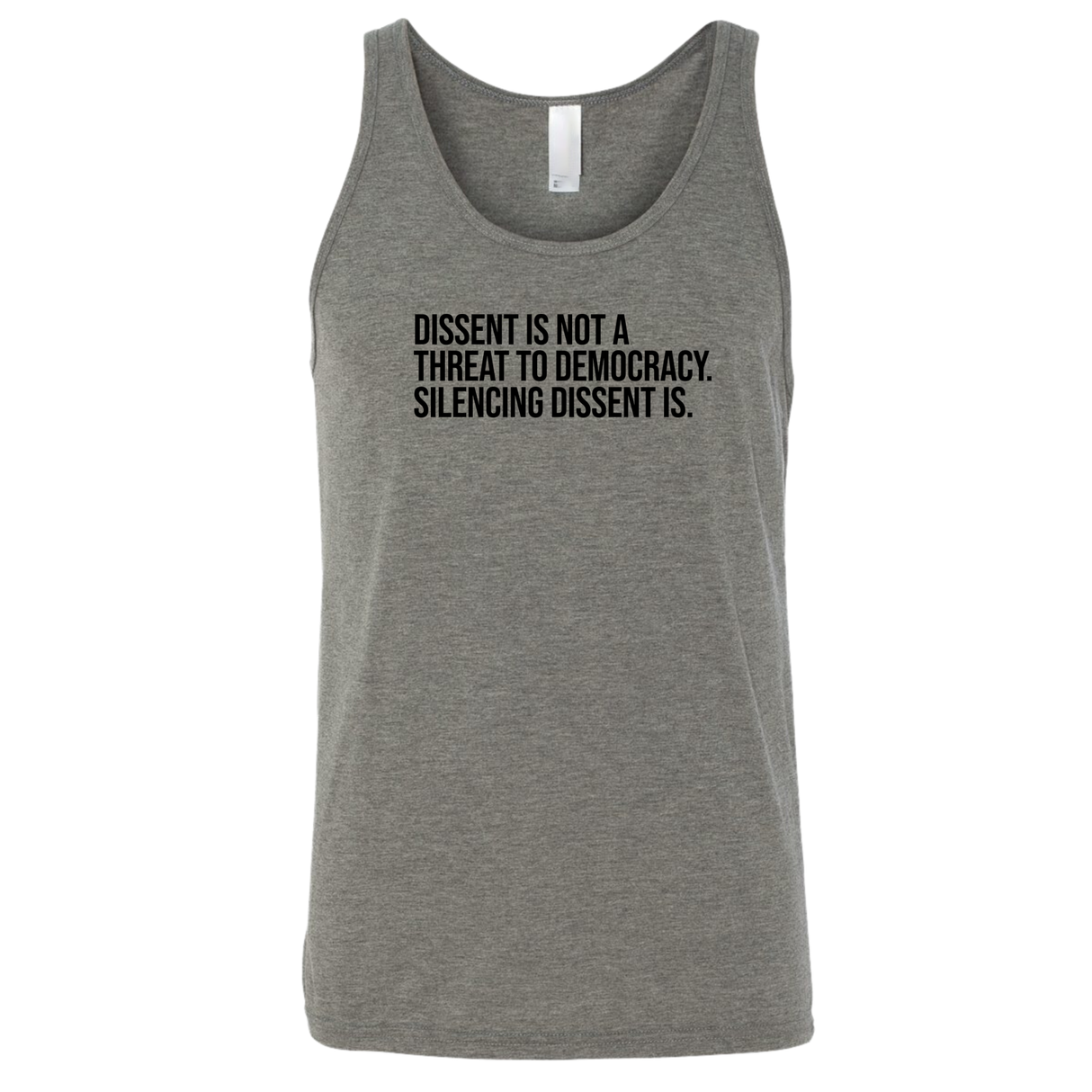 Dissent is not a threat to democracy. Silencing Dissent is Unisex Tank Top-T-Shirt-The Original God Ain't Petty But I Am