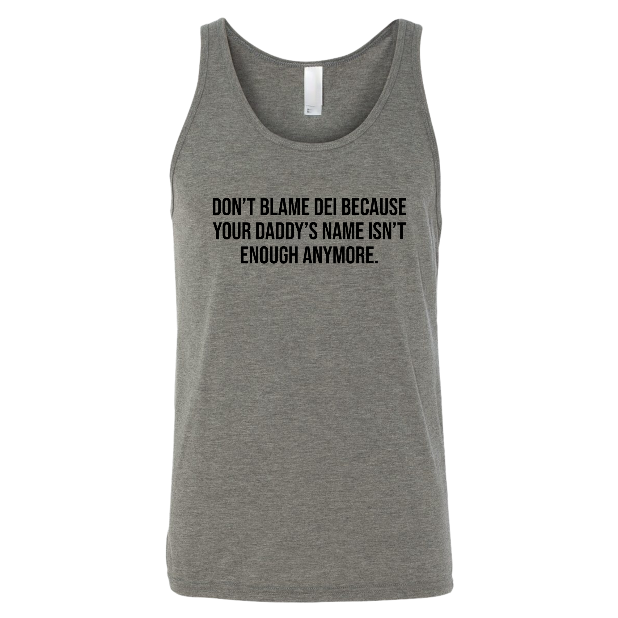 Don’t Blame DEI Because Your Daddy’s Name Isn’t Enough Anymore Unisex Tank Top-T-Shirt-The Original God Ain't Petty But I Am