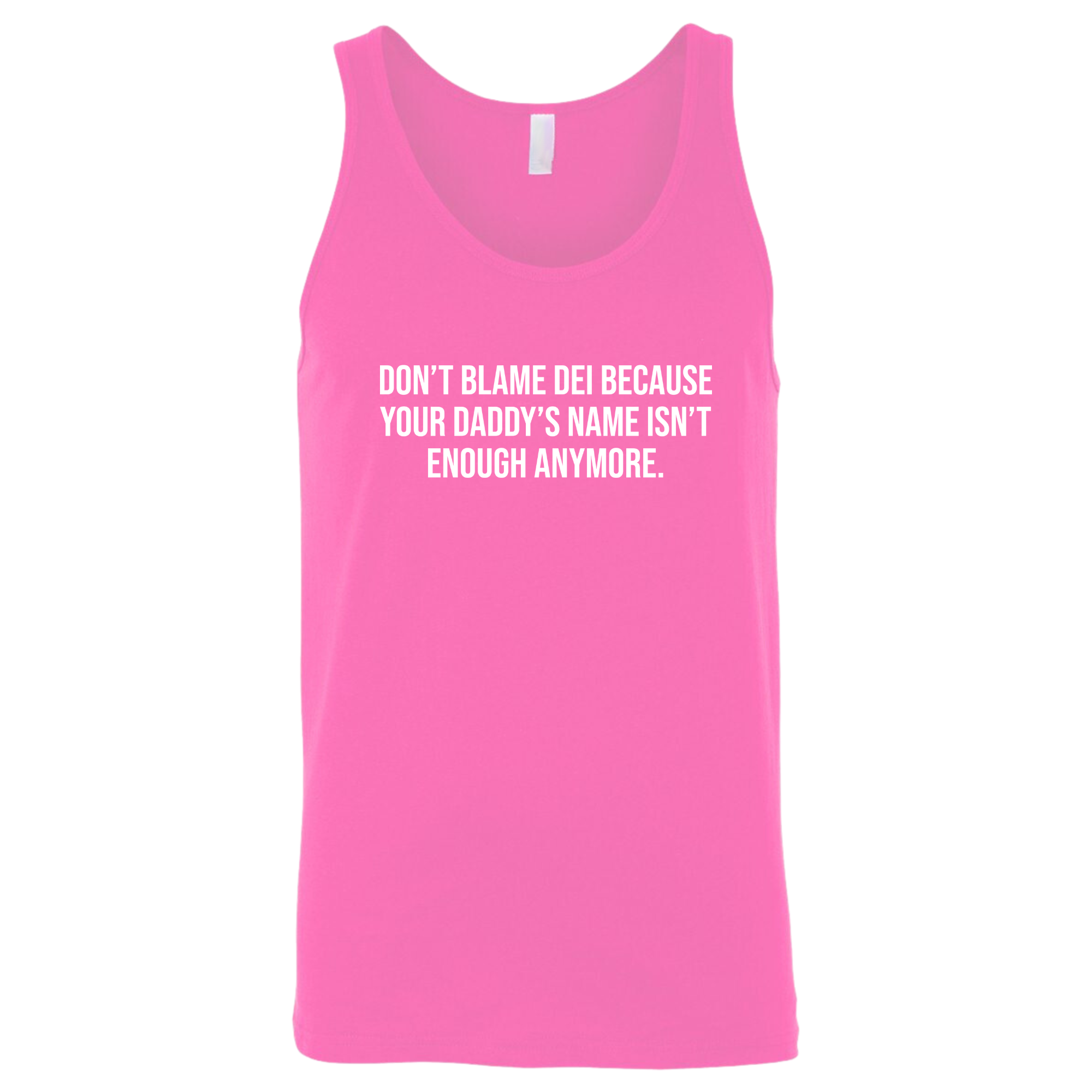 Don’t Blame DEI Because Your Daddy’s Name Isn’t Enough Anymore Unisex Tank Top-T-Shirt-The Original God Ain't Petty But I Am