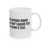 Due process means you don’t punish first. You prove it first Mug 11oz (White & Black)-Mug-The Original God Ain't Petty But I Am