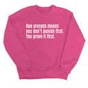Due process means you don’t punish first. You prove it first Unisex Sweatshirt-Sweatshirt-The Original God Ain't Petty But I Am