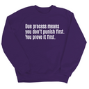 Due process means you don’t punish first. You prove it first Unisex Sweatshirt-Sweatshirt-The Original God Ain't Petty But I Am
