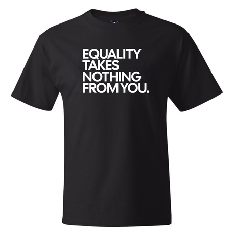 Equality Takes Nothing From You *BLACK TALL TEE* Unisex Tee-T-Shirt-The Original God Ain't Petty But I Am