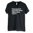 Free Speech Isn’t Free When Billionaires Own It *BLACK V-NECK* Unisex Tee-T-Shirt-The Original God Ain't Petty But I Am