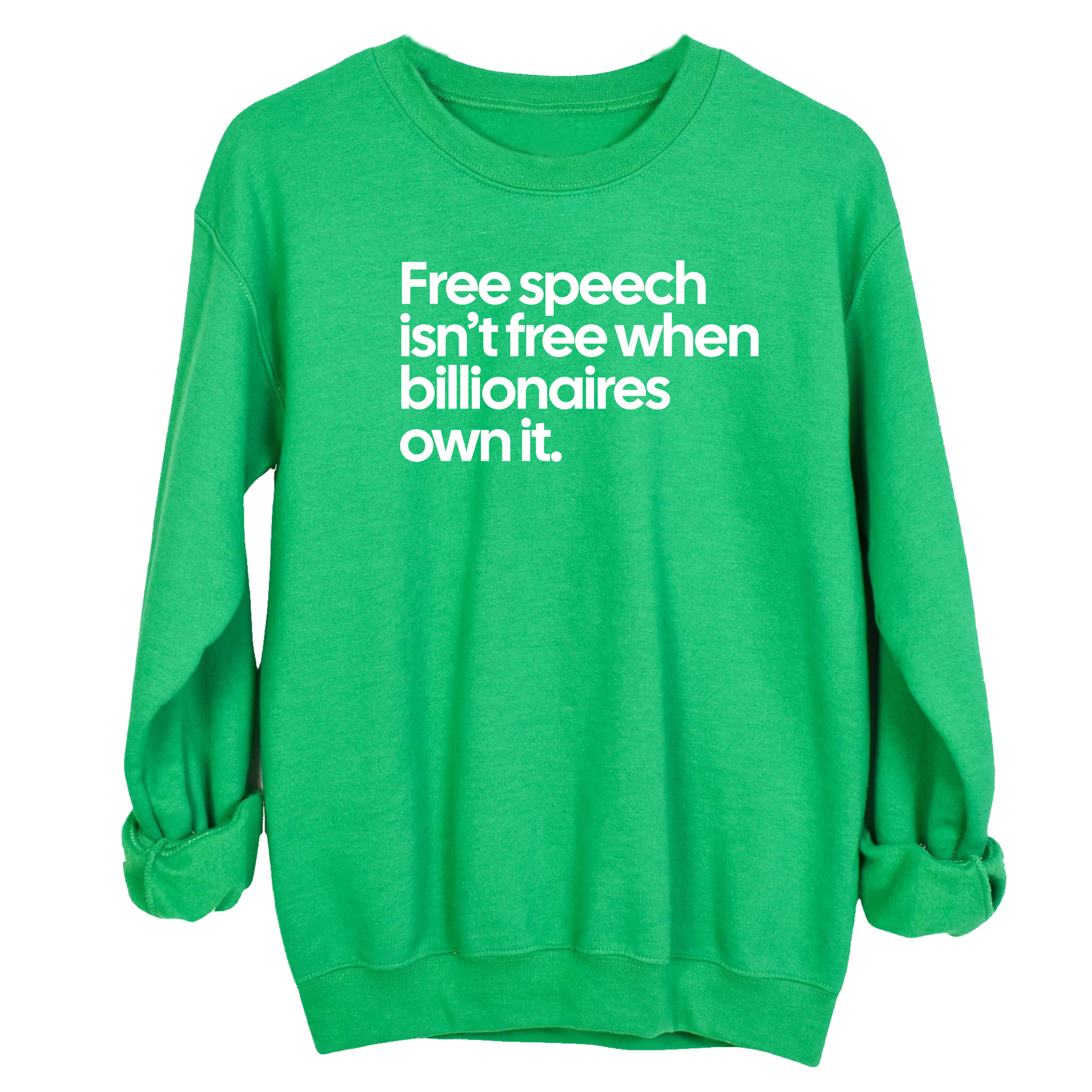Free Speech Isn’t Free When Billionaires Own It Unisex Sweatshirt-Sweatshirt-The Original God Ain't Petty But I Am