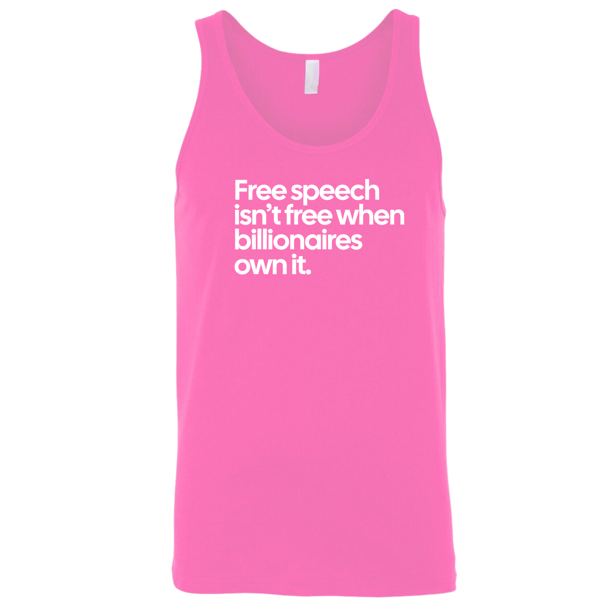 Free Speech Isn’t Free When Billionaires Own It Unisex Tank Top-T-Shirt-The Original God Ain't Petty But I Am