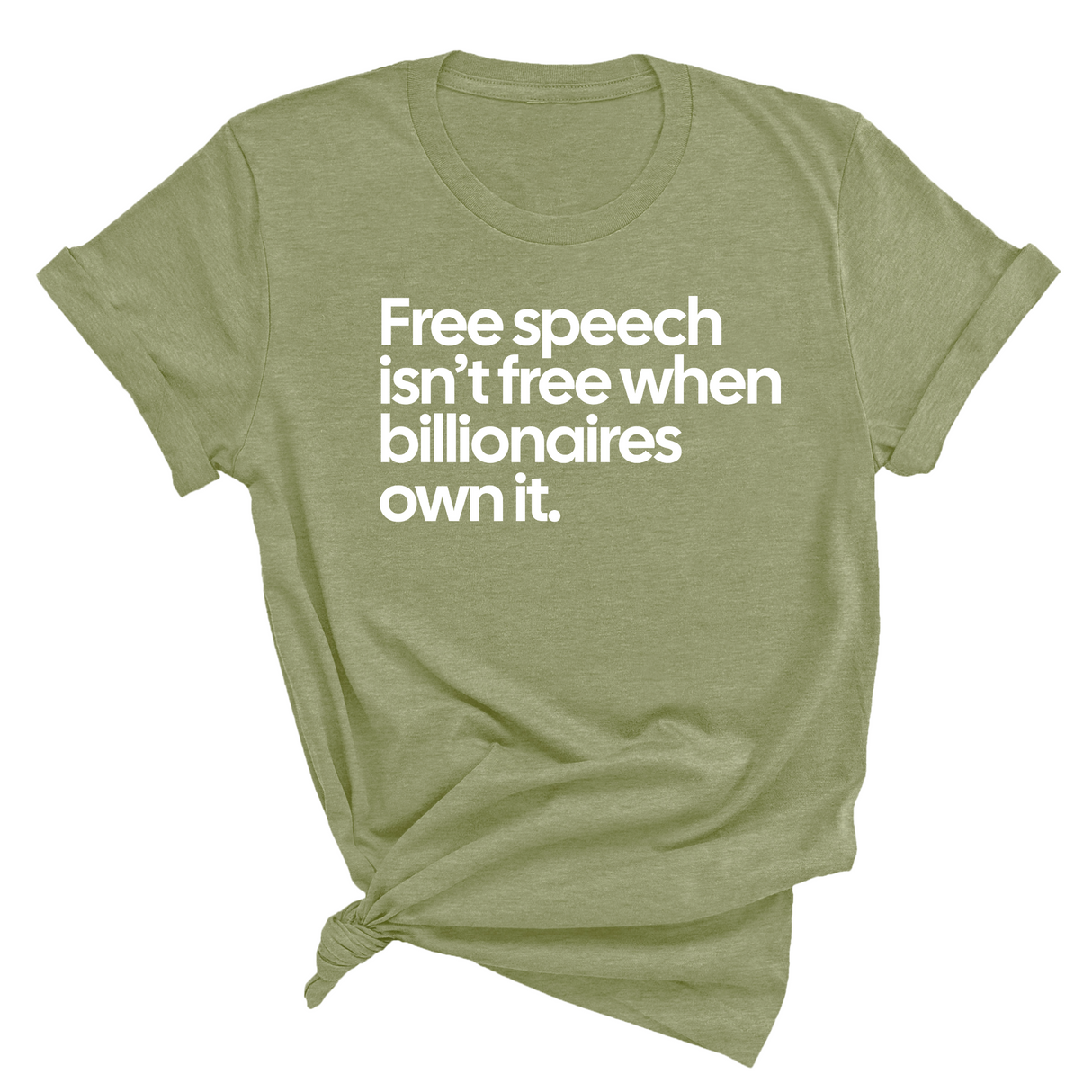Free Speech Isn’t Free When Billionaires Own It Unisex Tee-T-Shirt-The Original God Ain't Petty But I Am