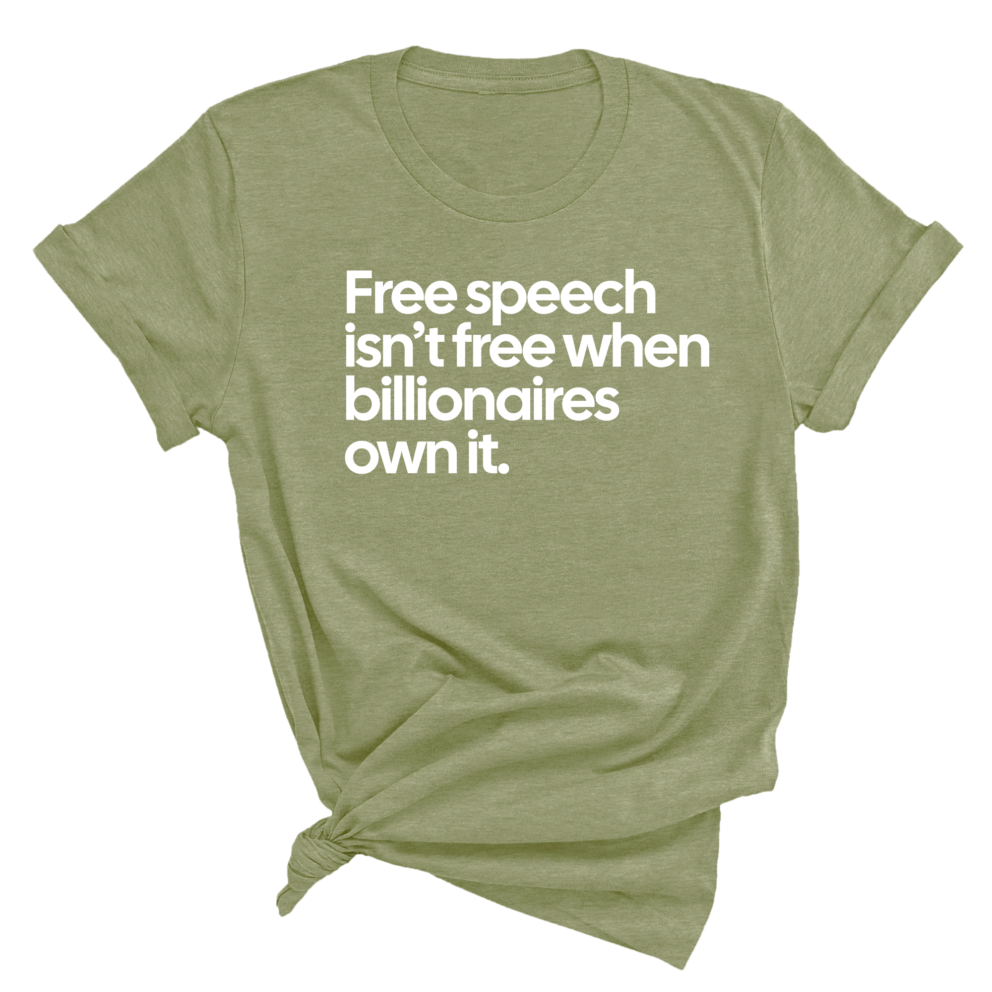 Free Speech Isn’t Free When Billionaires Own It Unisex Tee-T-Shirt-The Original God Ain't Petty But I Am