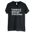 Freedom of Speech Isn’t for Praise. It’s for Protest *BLACK V-NECK* Unisex Tee-T-Shirt-The Original God Ain't Petty But I Am