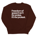 Freedom of Speech Isn’t for Praise. It’s for Protest Unisex Sweatshirt-Sweatshirt-The Original God Ain't Petty But I Am
