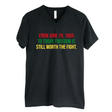From June 19, 1865 to Today, Freedom Is Still Worth the Fight *BLACK V-NECK* Unisex Tee-T-Shirt-The Original God Ain't Petty But I Am