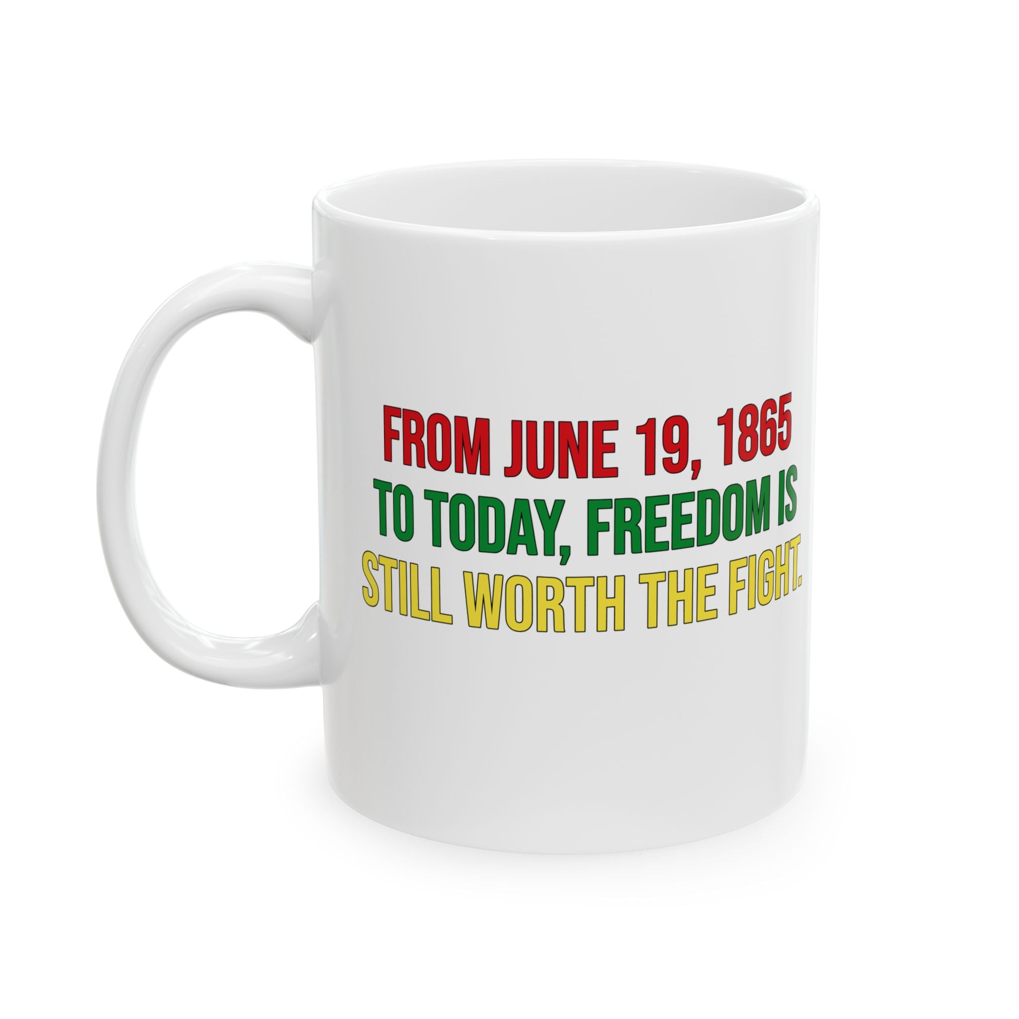 From June 19, 1865 to Today, Freedom Is Still Worth the Fight Mug 11oz-Mug-The Original God Ain't Petty But I Am