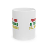 From June 19, 1865 to Today, Freedom Is Still Worth the Fight Mug 11oz-Mug-The Original God Ain't Petty But I Am